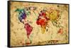 Vintage World Map-Michal Bednarek-Framed Stretched Canvas