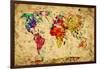 Vintage World Map-Michal Bednarek-Framed Art Print