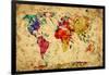 Vintage World Map-Michal Bednarek-Framed Art Print