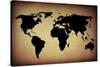 Vintage World Map-ilolab-Stretched Canvas