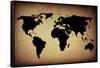 Vintage World Map-ilolab-Framed Stretched Canvas