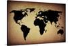 Vintage World Map-ilolab-Stretched Canvas
