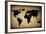 Vintage World Map-ilolab-Framed Art Print