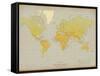 Vintage World Map-The Vintage Collection-Framed Stretched Canvas