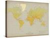 Vintage World Map-The Vintage Collection-Stretched Canvas
