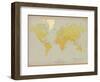 Vintage World Map-The Vintage Collection-Framed Art Print