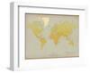 Vintage World Map-The Vintage Collection-Framed Art Print