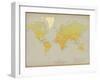 Vintage World Map-The Vintage Collection-Framed Art Print