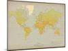 Vintage World Map-The Vintage Collection-Mounted Art Print