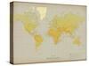 Vintage World Map-The Vintage Collection-Stretched Canvas