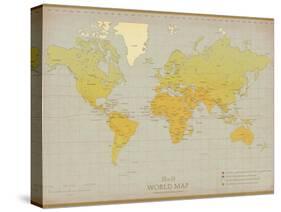 Vintage World Map-The Vintage Collection-Stretched Canvas