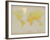 Vintage World Map-The Vintage Collection-Framed Premium Giclee Print