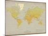 Vintage World Map-The Vintage Collection-Mounted Premium Giclee Print
