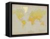 Vintage World Map-The Vintage Collection-Framed Stretched Canvas
