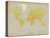 Vintage World Map-The Vintage Collection-Stretched Canvas