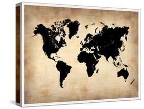 Vintage World Map-NaxArt-Stretched Canvas