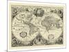 Vintage World Map-null-Mounted Art Print