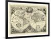 Vintage World Map-null-Framed Art Print