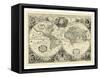 Vintage World Map-null-Framed Stretched Canvas