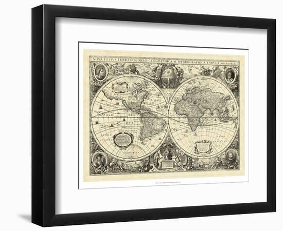 Vintage World Map-null-Framed Art Print