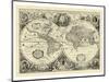 Vintage World Map-null-Mounted Art Print