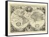 Vintage World Map-null-Framed Stretched Canvas