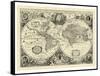 Vintage World Map-null-Framed Stretched Canvas