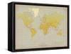 Vintage World Map-The Vintage Collection-Framed Stretched Canvas