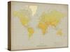 Vintage World Map-The Vintage Collection-Stretched Canvas