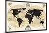 Vintage World Map-Devon Ross-Mounted Art Print