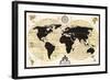 Vintage World Map-Devon Ross-Framed Art Print