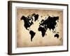 Vintage World Map-NaxArt-Framed Art Print