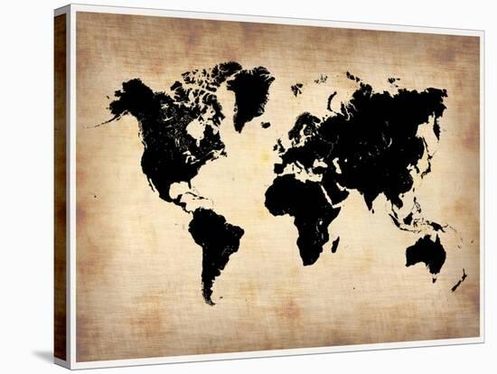 Vintage World Map-NaxArt-Stretched Canvas