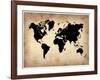 Vintage World Map-NaxArt-Framed Art Print