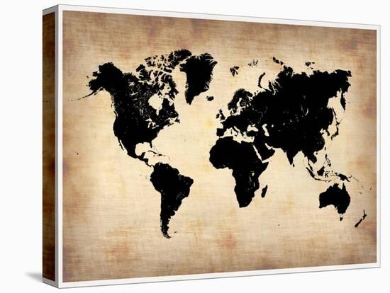 Vintage World Map-NaxArt-Stretched Canvas