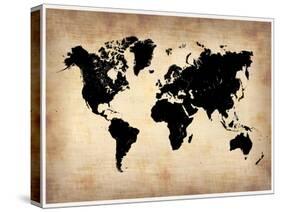 Vintage World Map-NaxArt-Stretched Canvas