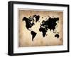 Vintage World Map-NaxArt-Framed Art Print