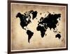 Vintage World Map-NaxArt-Framed Art Print