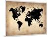 Vintage World Map-NaxArt-Mounted Art Print