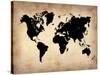 Vintage World Map-NaxArt-Stretched Canvas