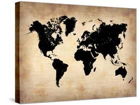 Vintage World Map-NaxArt-Stretched Canvas