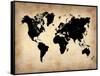 Vintage World Map-NaxArt-Framed Stretched Canvas