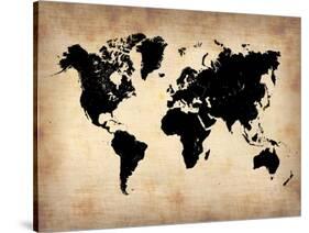 Vintage World Map-NaxArt-Stretched Canvas