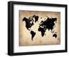 Vintage World Map-NaxArt-Framed Art Print