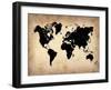 Vintage World Map-NaxArt-Framed Art Print