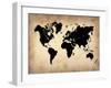 Vintage World Map-NaxArt-Framed Art Print