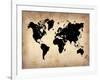 Vintage World Map-NaxArt-Framed Art Print