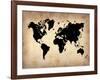Vintage World Map-NaxArt-Framed Art Print