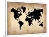 Vintage World Map-NaxArt-Framed Art Print