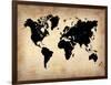 Vintage World Map-NaxArt-Framed Art Print